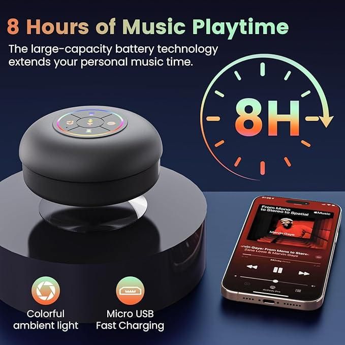 Large Suction Cup Waterproof Bluetooth Speaker