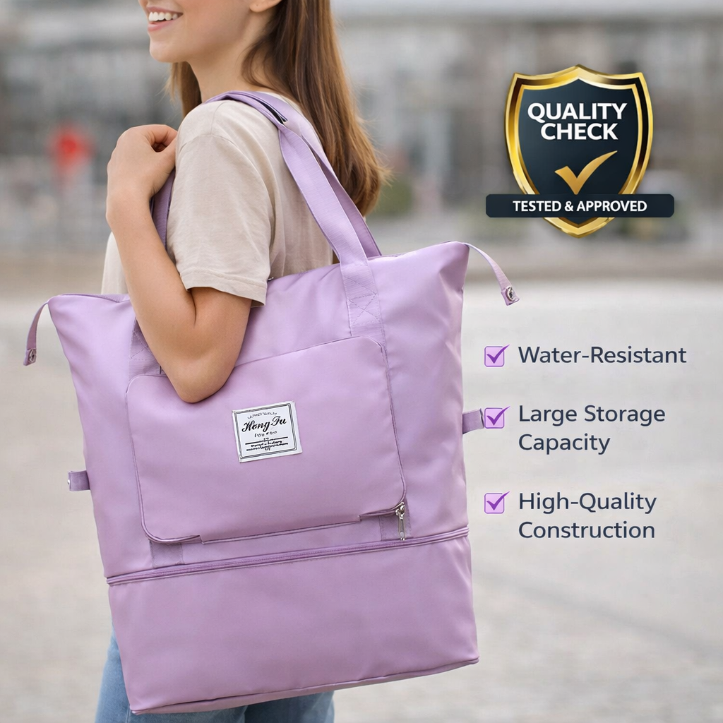 Stylish Foldable Travel Tote Bag(Premium Quality)